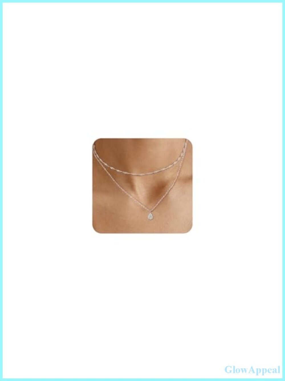 Silver Layered Necklace Set Dainty Stack Brass Singapore Chain Choker Wedding